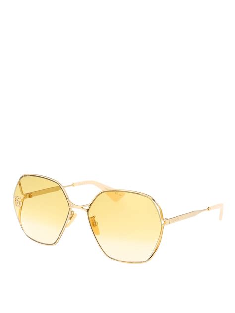 gucci ladies yellow sunglasses|gucci sunglasses selfridges.